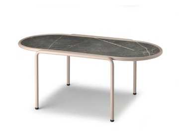 DRESS_CODE - Oval painted metal coffee and HPL table by SCAB DESIGN - view 2
